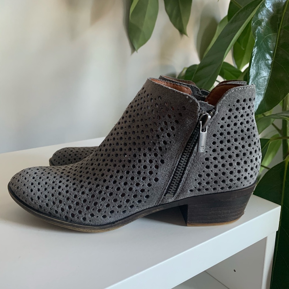 Grey Suede Boots - Lucky Brand Size 7